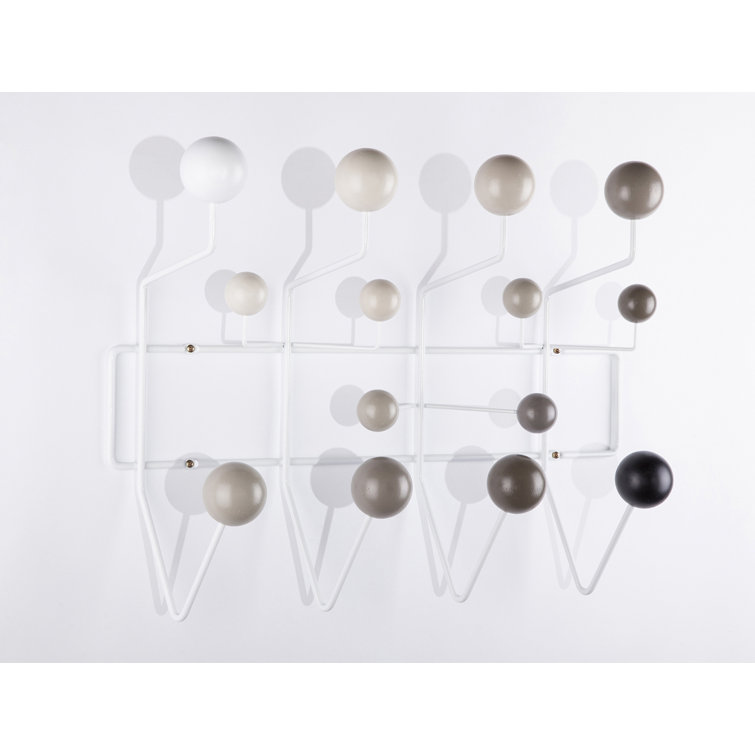 Stilnovo 19.75'' Wide Wall Mounted Coat Rack in White/Grey & Reviews